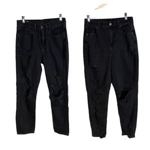 2 Pairs American Eagle Black Distressed Jeans Size 4R